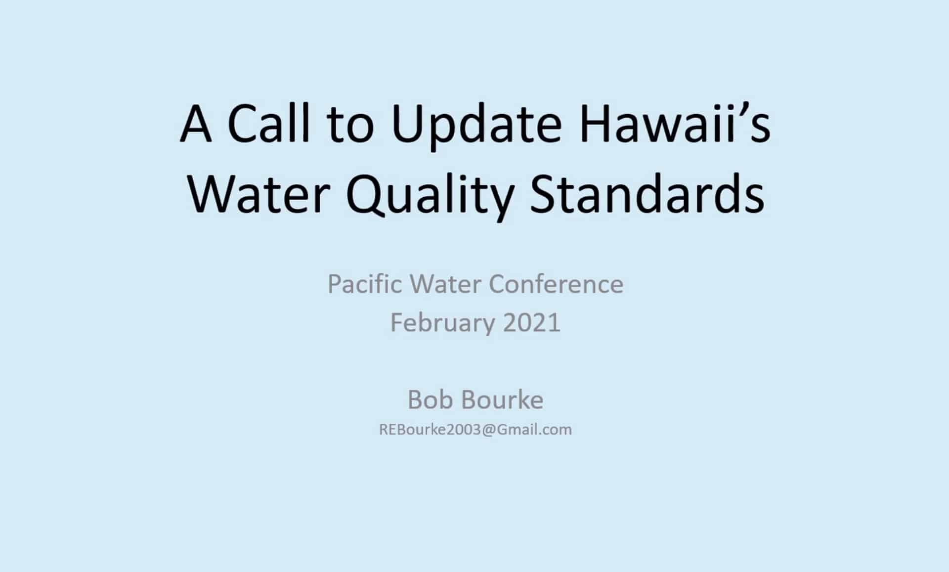 Hawaii Water Quality Standards